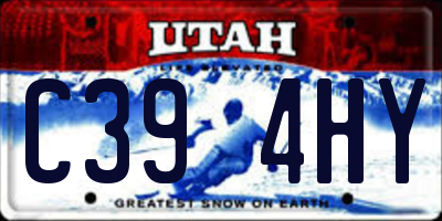 UT license plate C394HY