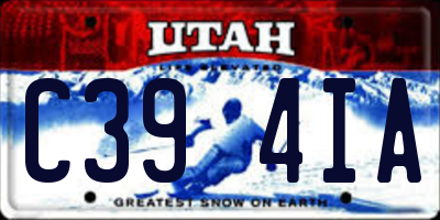 UT license plate C394IA