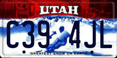 UT license plate C394JL