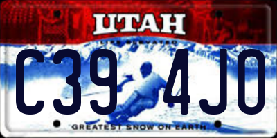 UT license plate C394JO
