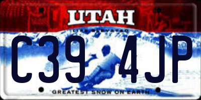 UT license plate C394JP