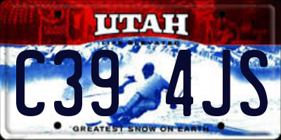 UT license plate C394JS