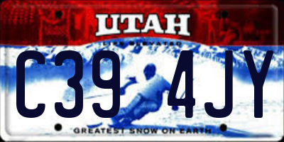 UT license plate C394JY