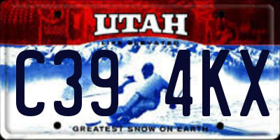 UT license plate C394KX