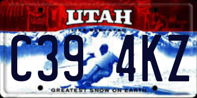 UT license plate C394KZ