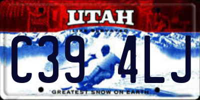UT license plate C394LJ