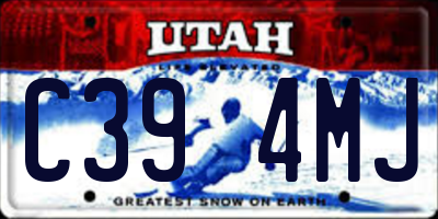 UT license plate C394MJ