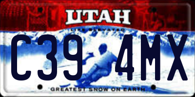 UT license plate C394MX