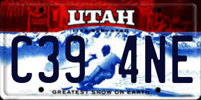 UT license plate C394NE