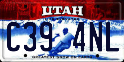 UT license plate C394NL