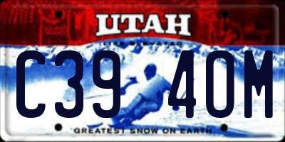 UT license plate C394OM