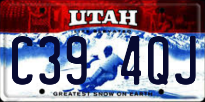 UT license plate C394QJ