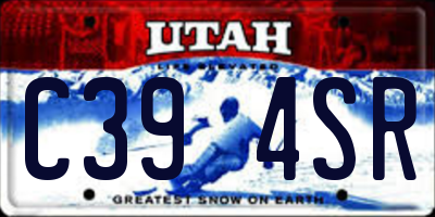 UT license plate C394SR