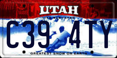 UT license plate C394TY