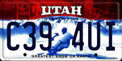 UT license plate C394UI