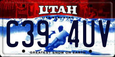 UT license plate C394UV