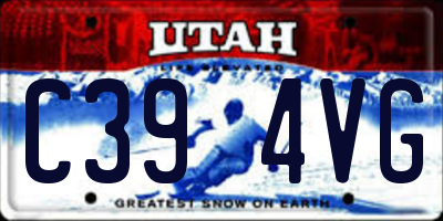 UT license plate C394VG
