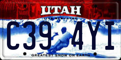 UT license plate C394YI