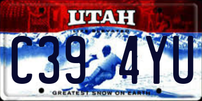 UT license plate C394YU