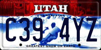 UT license plate C394YZ