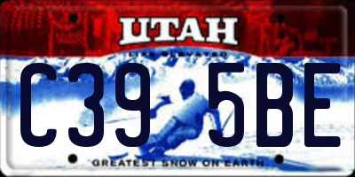 UT license plate C395BE