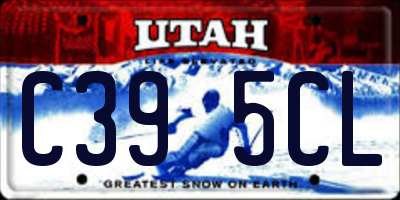 UT license plate C395CL