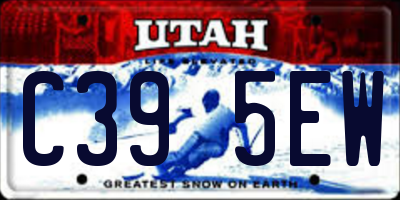 UT license plate C395EW