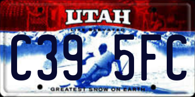 UT license plate C395FC