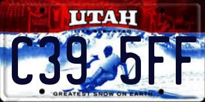 UT license plate C395FF