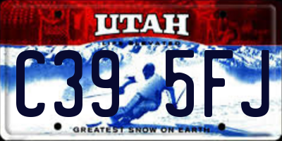 UT license plate C395FJ