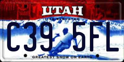 UT license plate C395FL
