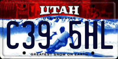 UT license plate C395HL