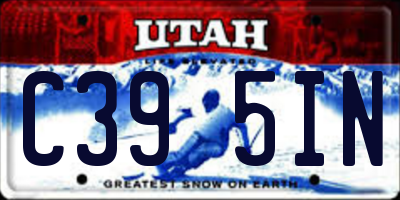 UT license plate C395IN