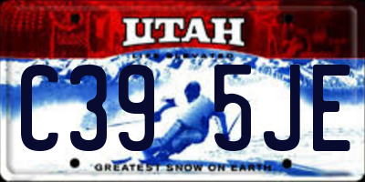 UT license plate C395JE