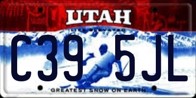 UT license plate C395JL