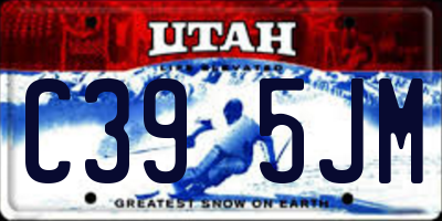 UT license plate C395JM