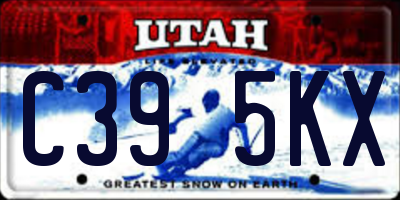 UT license plate C395KX