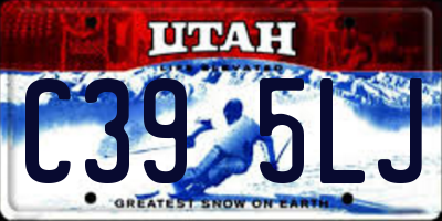 UT license plate C395LJ