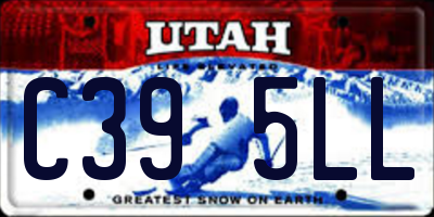 UT license plate C395LL