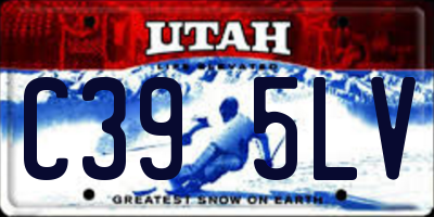 UT license plate C395LV
