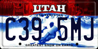UT license plate C395MJ