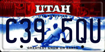 UT license plate C395QU