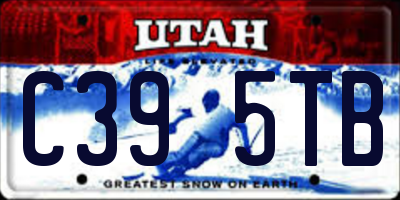 UT license plate C395TB