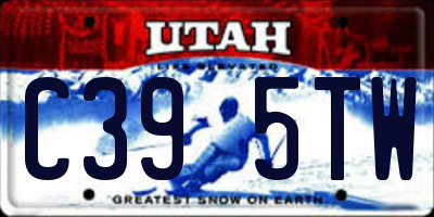 UT license plate C395TW