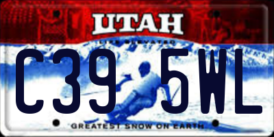 UT license plate C395WL