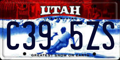 UT license plate C395ZS