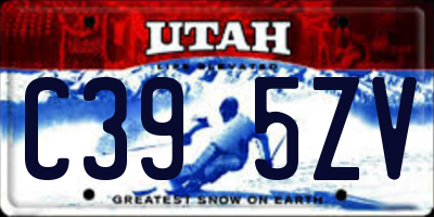 UT license plate C395ZV