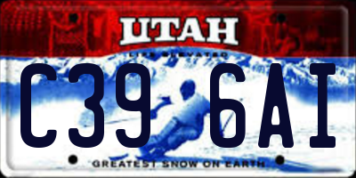 UT license plate C396AI