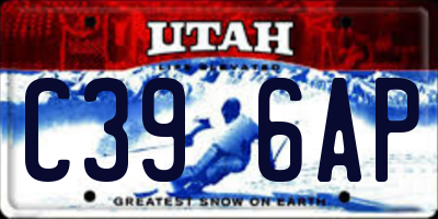 UT license plate C396AP