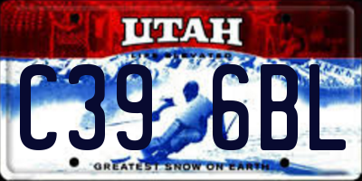 UT license plate C396BL